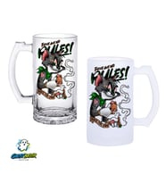 Tom ve Jerry Kulplu Bira Bardağı Buzlu veya Şeffaf Seçenekli 0361
