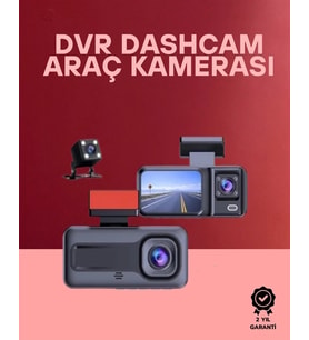 G-sensör, Hareket Algılama Ve Döngüsel Kayıt Özellikli 3'lü Kamera Güvenlik Sistemi