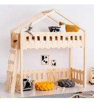 Markaawm Montessori Ranza Çocuk Karyola Oyun Evi Yatak Giraffe (Karışık)