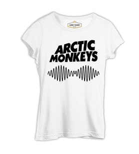 Arctic Monkeys 2 Beyaz Kadın Tshirt