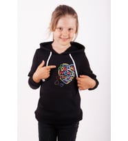 Toontoy Kız Çocuk Stronger Baskılı Sweatshirt  (Siyah)