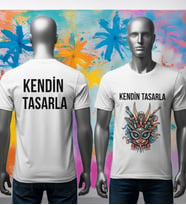 Ecem Collections Kişiye Özel Baskılı Tişört (Düz Beyaz)