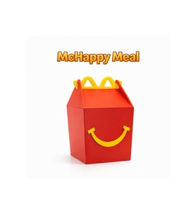 McHappy Meal Tasarımlı Kapaklı Kutu – Sert Plastik Organizer & Dekoratif Saklama Kutusu –