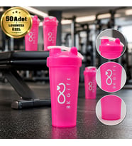 Logonuza Özel 50 Adet S100 650 ml Shaker Beyaz Kapaklı Sporcu Suluk Kurumsal