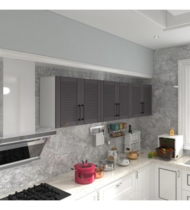 Kenzlife hazır mutfak dolabı elma90 gri mod2 90*240*32 mebran kapak suntalam gövde