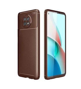 Xiaomi Redmi Note 9T Kılıf Esnek Soft Karbon Tasarım Legion Serisi (Kahverengi)