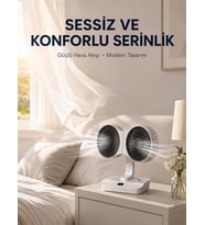 Northcity Duvara Monte Edilebilen Çift Başlıklı Sessiz Masa Fanı - Sıcak Günlerde Geniş Hava Dağılımı