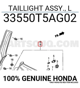 Honda Jazz Arka Stop Sisli Sol 2014- (Oem No:  33550T5Ag02)