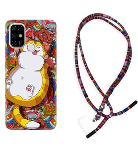 Casper E30 F20 X20 Kılıf Boyun Asklı Rasta Silikon Tombul Kedi 1739