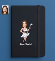 Kişiye Özel Kadın Model 13x21 Siyah Defter-3