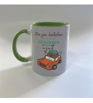 Bir Yer Bulalım Götlerden Uzak Baskılı Yeşil Mega Kupa
