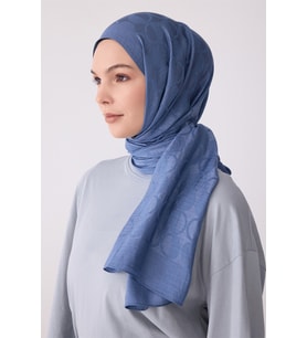 BELLİ Geometrik Desen Ivory Şal %55 NAİA %45 PAMUK