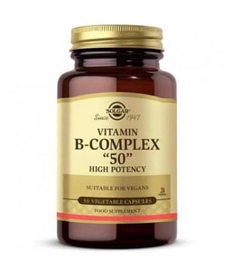 Solgar Vitamin B Complex 50mg 100 Kapsül