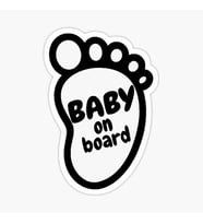 Arabada bebek var Baby On Board Sticker Etiket 19CM md17