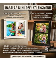 Akrilik İkili Fotoğraf Çerçevesi - 13x18cm-baskılar dahil (Beyaz)