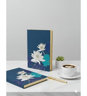 Adalinhome Lizy Altın Yaldızlı Defter & Ajanda 14x20 (Lacivert)
