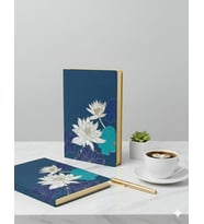 Adalinhome Lizy Altın Yaldızlı Defter & Ajanda 14x20 (Lacivert)