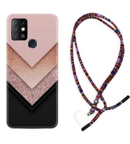 INFINIX Hot 8 9 10 11S Hot 10 Play 10T Kılıf Boyun Asklı Rasta Silikon Great Marble 1405