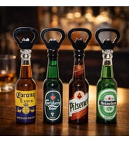 Bira Şişesi Görünümlü Magnetli Şişe Açacağı Dekoratif Bar Aksesuarı Mutfak Ürünü 14 Cm