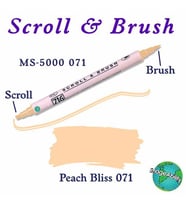 Zig Scroll & Brush Çift Çizgi ve Fırça Uçlu Kaligrafi ve Gölgeleme Kalemi 071 Peach Bliss 