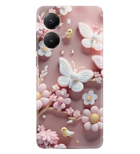Xiaomi Poco X7 Pro Kılıf Boutique Baskılı Resimli Pembe Kelebekler Pcode -088