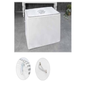 Yatak Altı Baza Hurcu Fermuarlı Düzenleyici Yastık Hurcu 65*45*25cm - 104195 (Beyaz)