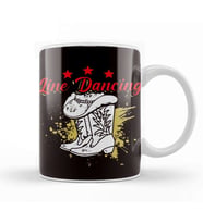 Line Dancing Cowboy Boots Country Western Music Line Dancer Kupa Bardak Porselen