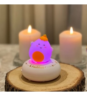 Yumurta Tasarımlı Renk Değiştiren Dönen Kurmalı Işıklı Müzik kutusu