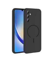 Galaxy A24 Kılıf Kamera Çıkıntılı Magsafe Şarj Özellikli Lüx Meta Kapak (Siyah)
