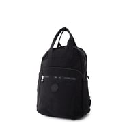 Unisex Suya Dayanıklı Orta Boy Krinkıl Kumaş Çok Gözlü Siyah Laptop Okul Ve Seyahat Sırt Çantası SI-3064