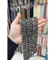 Tibet Akik Taşı Arpa Kesim Kahverengi Beyaz 8x12mm Doğal Taş Dizi