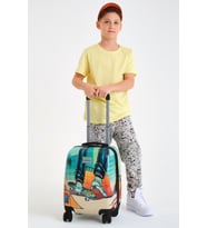 Coral High Kaykay Baskılı Erkek Çocuk Kabin Boy Mini Valiz