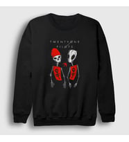 Presmono Unisex Siyah Skeleton Twenty One Pilots Sweatshirt 120189tt