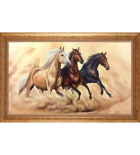 EV İŞYERİ OFİS İÇİN ALTIN ÇERÇEVELİ PASPARTULU TABLO VB242