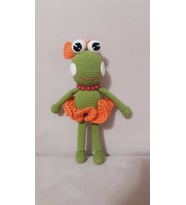 Sevimli Kurbağa Amigurumi Organik Oyuncak