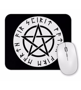 Runas e Pentagrama Mouse Pad