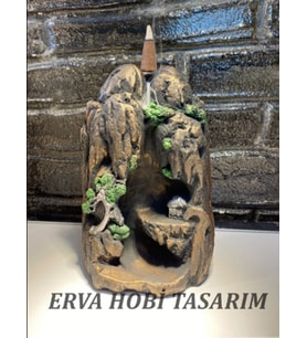 Dekoratif Erva Hobi Geri Akış Dağ Manzara Şelale Tütsülük Şelale Tütsülük  Hediye Konik Tütsü