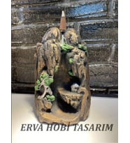 Dekoratif Erva Hobi Geri Akış Dağ Manzara Şelale Tütsülük Şelale Tütsülük  Hediye Konik Tütsü