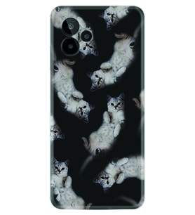 General Mobile GM 24 Pro Kılıf Silikon Desen Özel Seri Sevimli Kedicikler 1785