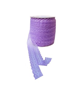 Kurdela Dantelli Çift 2 Katlı 5 Cm (10 Metre)  Lila