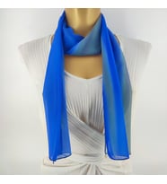 PAREDORA Soft Çizgili Deep Blue Uzun Fular