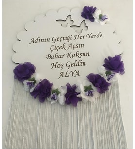 Kişiye Özel Ahşap Bebek Kapı Süsü