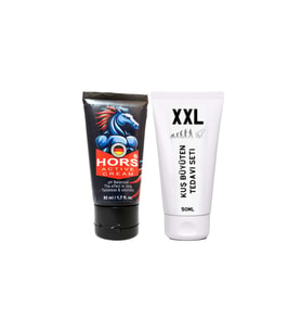 Hors Active Cream 4 Adet 50 ml Güçlü ve Hızlı Etkide Penis Sertleştirici Geciktirici Güç Kremi + Kuş büyüten XXL Krem 50 ml Penis Boyunu ve Kalınlığını Arttıran Krem