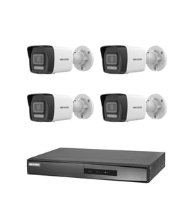 Hikvision 4 Kameralı 2 Mp Hybrid Light İp Güvenlik Kamera Seti DS-2CD1023G2-LIUF (Dahili Mikrofonlu)