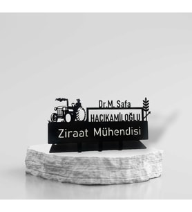 Ziraat Mühendisi isimlik - Kişiye Özel Metal İsimlik