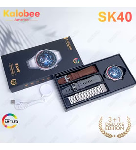 Castu SK40 Ultra Amoled Ekran 1,53 inc 3 Kordonlu (Siyah-Siyah)