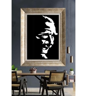 Gümüş Çerçeveli Atatürk Tablo za262
