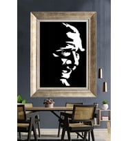 Gümüş Çerçeveli Atatürk Tablo za262