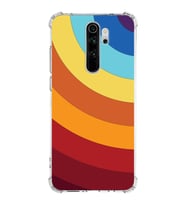 Xiaomi Redmi Note 8 Pro Köşe Korumalı Antişok Kapak Renk Cümbüşü Tasarımlı Şeffaf Silikon Kılıf