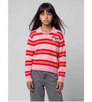 LCW Kids Pembe Polo Yaka Hello Kitty Nakışlı Kız Çocuk Kazak